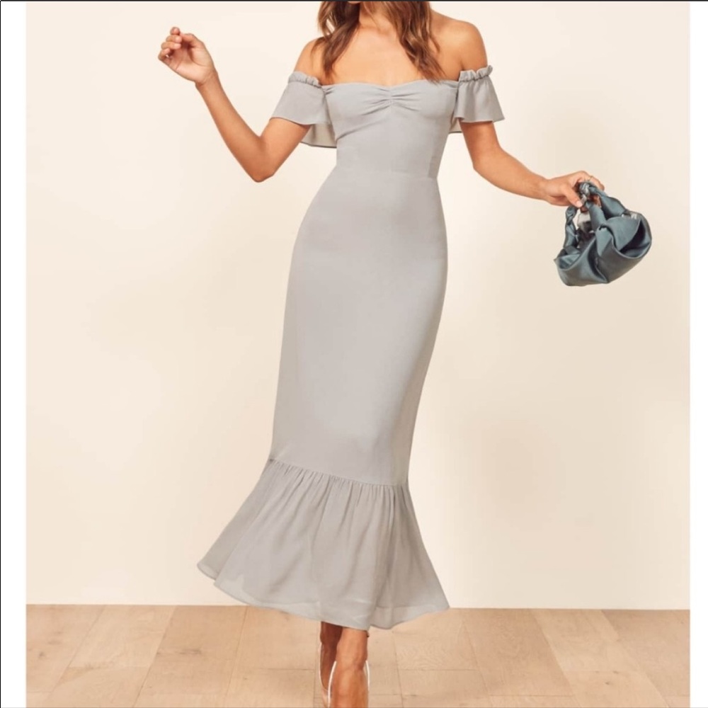 Reformatoon Butterfly Dress Fog